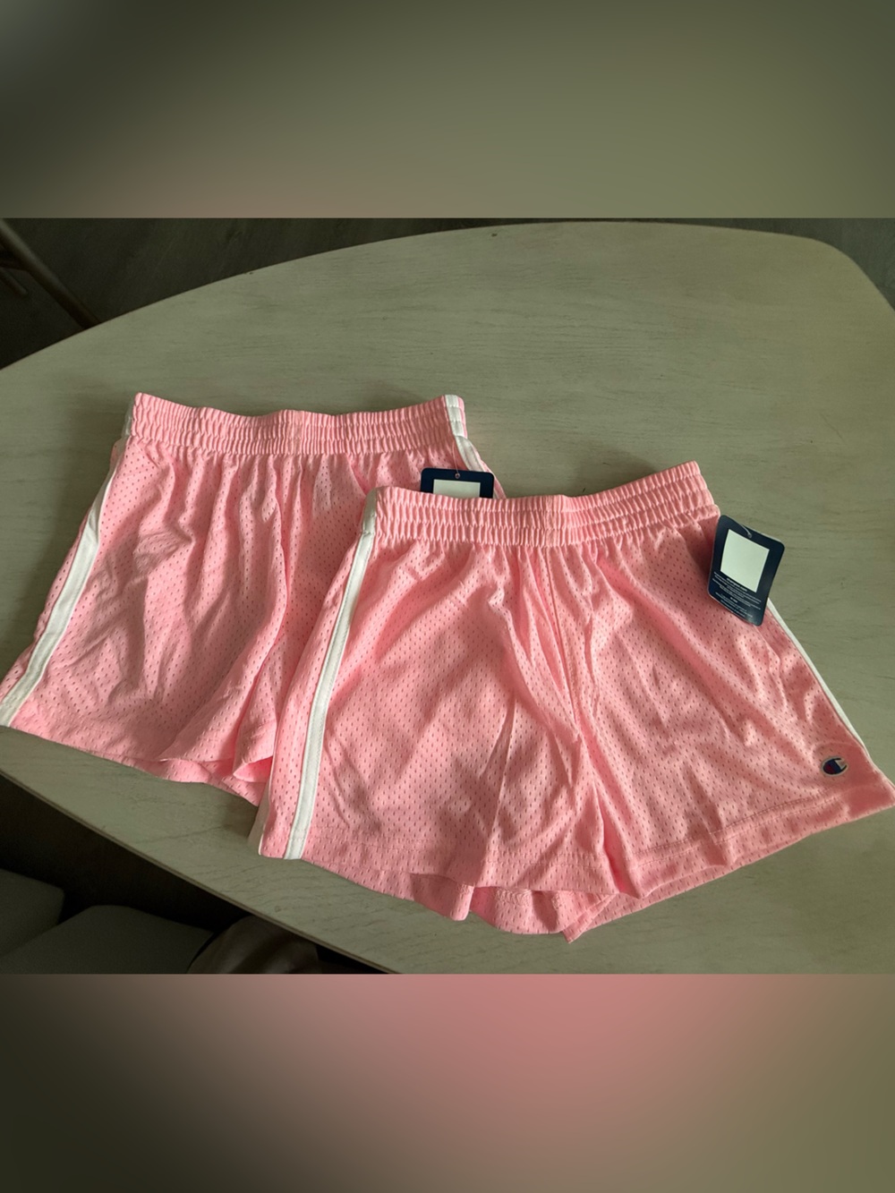 Kids- Pink Athletic Mesh Shorts